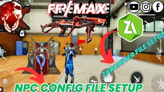 How To Apply ff Config File Setup By Zarchiver Apk💥Zipped File Unzip🤔Easy tricks💥Free Fire Npc Name💥 [upl. by Pussej615]