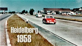 Heidelberg 1958  Autobahn  Schloss  Stadt  Schwetzingen [upl. by Berard]