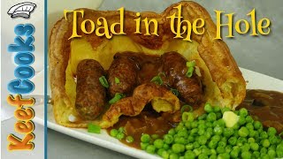 Toad in the Hole with Onion Gravy  Yorkshire Pudding and Sausages [upl. by Durant362]