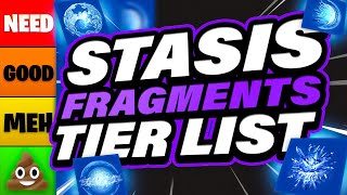 The BEST Stasis Fragments in Destiny 2 Tier List [upl. by Waxler]