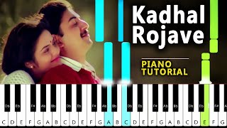 Kadhal Rojave Piano Tutorial With Chord  Blacktunes Piano [upl. by Freeborn11]