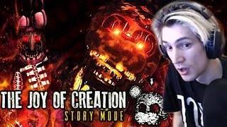 WARNING HES COMING FOR US ALL  xQc Plays The Joy of Creation FNAF Horror Game  xQcOW [upl. by Frida]