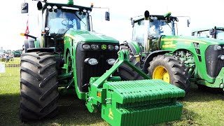 John Deere 8530 w BIG Pipes going strong at the Pulling Arena  PURE Sound Tractor Pulling [upl. by Idorb]