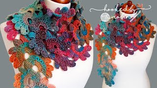 How to Crochet the Fan Lace Scarf [upl. by Jecho]