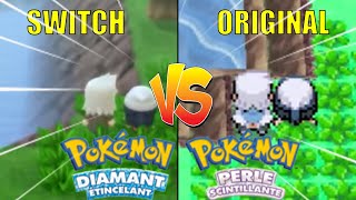 Moche  Comparaison Pokémon Diamant Etincelant Perle Scintillant vs la version originale [upl. by Ralat]