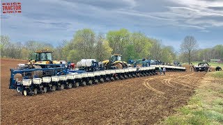 FIRST FIELD of 2020 Corn Planting with Big CHALLENGER MT800 Tractors [upl. by Heinrik790]