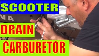 How to drain gas from scooter carburetor [upl. by Janka]