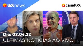 Lula criticado por declarações pesquisa GenialQuaest denúncia no MEC e mais notícias 070422 [upl. by Poul379]