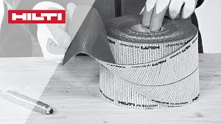 HOW TO install Hilti CFSB firestop bandage [upl. by Atselec708]