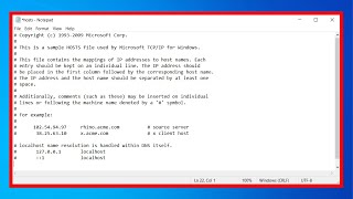 How To Edit hosts File In Windows 10  How To Block Domains amp Subdomains Using Windows hosts File [upl. by Ydualc303]