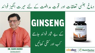 Ginseng Benefits In Urdu  How To Use Ginseng  Nutrifactor Ginseng Performance And Immunity Booster [upl. by Suoicerp647]