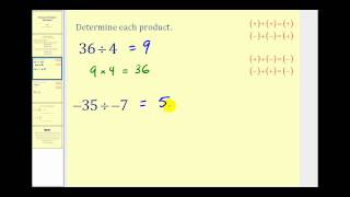 Division of Integers  The Basics [upl. by Llyrat451]