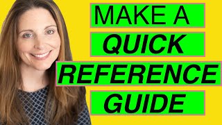 Make a Quick Reference Guide in Word Create Software Training Guides with Screenshots [upl. by Crandall178]