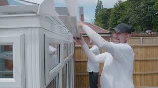 How To Install The End Cap Gutter And Downpipe To Your Conservatory  ConservatoryLand [upl. by Gustafson126]