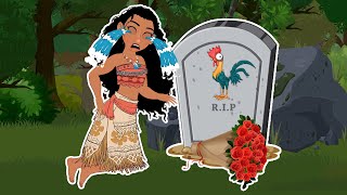 No Heihei dont leave me Moana Story  Sad story Moana Cartoon Animation [upl. by Ransom]