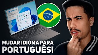 Como MUDAR IDIOMA DO WINDOWS 11 para PORTUGUÊS [upl. by Nemzzaj]