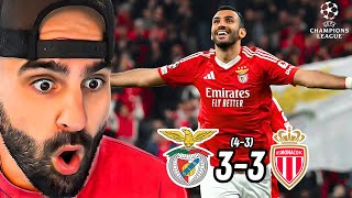 Benfica Knockout Monaco 43 UCL Playoffs I CRAZY DRAMATIC MATCH [upl. by Gamages]