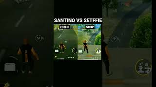 SETFFIE VS SANTINO CHARACTER 🤯  CHARACTER ABILITY TEST  FREE FIRE CHARACTER VERSUS freefire ff [upl. by Omari]