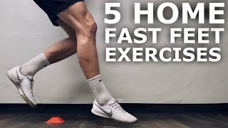 5 Fast Feet Exercises To Improve Foot Speed  Home Fast Feet amp Coordination Training Session [upl. by Peale691]