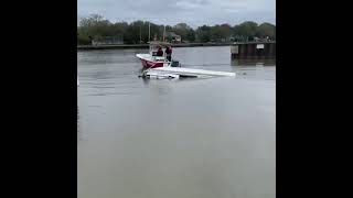 Righting a Capsized Boat Parbuckling — TowBoatUS Santee Cooper Lakes  TowBoatUS [upl. by Aieka]