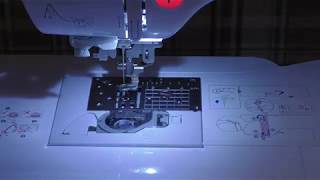 Brother SE600 embroidery machine trouble shooting thread stuck under needle plate [upl. by Major]