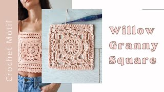 The Willow Granny Square 💮 lacyfancyfun [upl. by Ruth282]