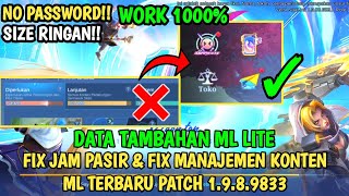 Data Fix Jam Pasir Terbaru Patch 10TH ML Ver 1989833  Fix Jam Pasir ML  Cara Mengatasi Lag [upl. by Allred]