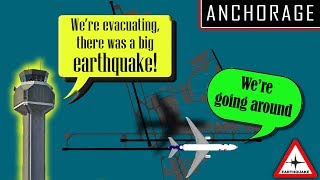 REAL ATC Major Earthquake strikes Anchorage Alaska  AIRPORT CLOSED [upl. by Sikram]