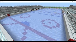 How to make an NHL sized hockey rink in Minecraft [upl. by Nwahsit]