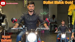 New Royal Enfield Bullet 350 Black Gold Full Specification Review And Delivery royalenfield [upl. by Tonina]