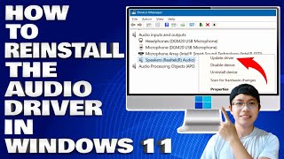 How To Reinstall The Audio Driver in Windows 1011 Guide [upl. by Icram43]