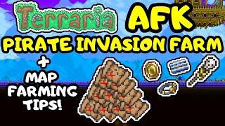 EASIEST TERRARIA PIRATE INVASION AFK FARM Terraria Pirate Map Farming Guide Lucky Coin Farm Guide [upl. by Teressa937]