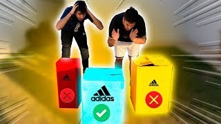 VEJA OQUE TEM NA CAIXA MISTERIOSA DA ADIDAS [upl. by Anoyet639]