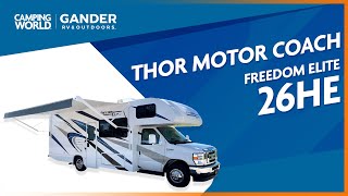 2021 Thor Freedom Elite 26HE  Class C Motorhome  RV Review Camping World [upl. by Icrad]