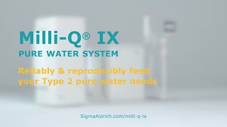 MilliQ® IX Pure Lab Water Systems  Lab Water Purification [upl. by Naesal]