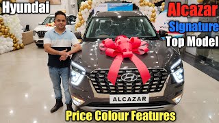 2021 Hyundai Alcazar 6 seater Signature  Hyundai Alcazar Top Model  Detailed walkaround Features [upl. by Branden696]