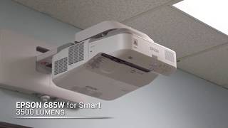 Epson Powerlite 685W For Smart with SBX885 [upl. by Lynnell]