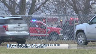 Iowa State Officials Marengo C6Zero Plant Explosion An Accident [upl. by Nimajnab]