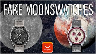 AliExpress Fake Watches  Omega Moonswatch Mercury amp Pluto [upl. by Wolfgram]