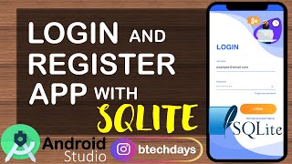 Login and Register Form using SQLite Database in Android Studio  Login Registration Android Studio [upl. by Adaha]