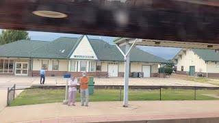 Galesburg Illinois Amtrak Station Seen From Train [upl. by Bennet721]