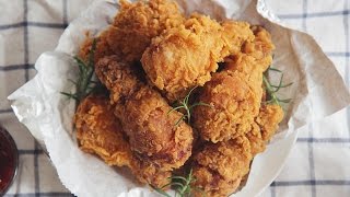 바삭바삭 후라이드 치킨  Crispy Fried Chicken  Honeykki 꿀키 [upl. by Swiercz726]