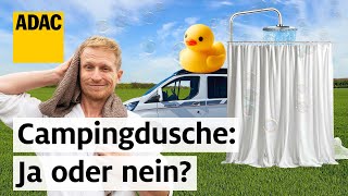 Dusche im Wohnmobil Sinnvoll oder überflüssig  ADAC amp PiNCAMP [upl. by Ahseya]