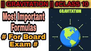 All formulas of Gravitation Class 10 SSC In 1 Videoscience 1Chap 1 maharashtra boardNewYouthEra [upl. by Chouest]