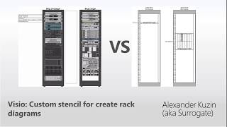 MS Visio Custom stencil for create rack diagram [upl. by Biagio]