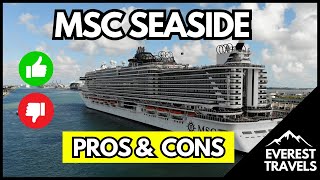 MSC Seaside  Honest Pros amp Cons of this Cruise Ship [upl. by Nairadal]