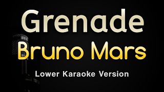 Grenade  Bruno Mars Karaoke Songs With Lyrics  Lower Key [upl. by Isyad]