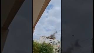 Hezbollah Rocket Direct attack on Building Roof in Nahariya israel [upl. by Nahsrad297]