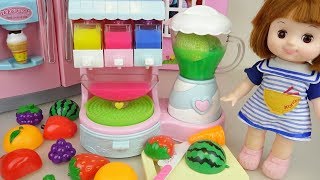 Baby Doli and fruit jelly juice maker toys baby doll play [upl. by Hammer]