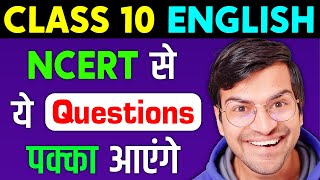 DO ONLY THESE QUESTIONS in ENGLISH and SCORE 95 in Class 10 CBSE Boards Exam  Exphub [upl. by Melamed]